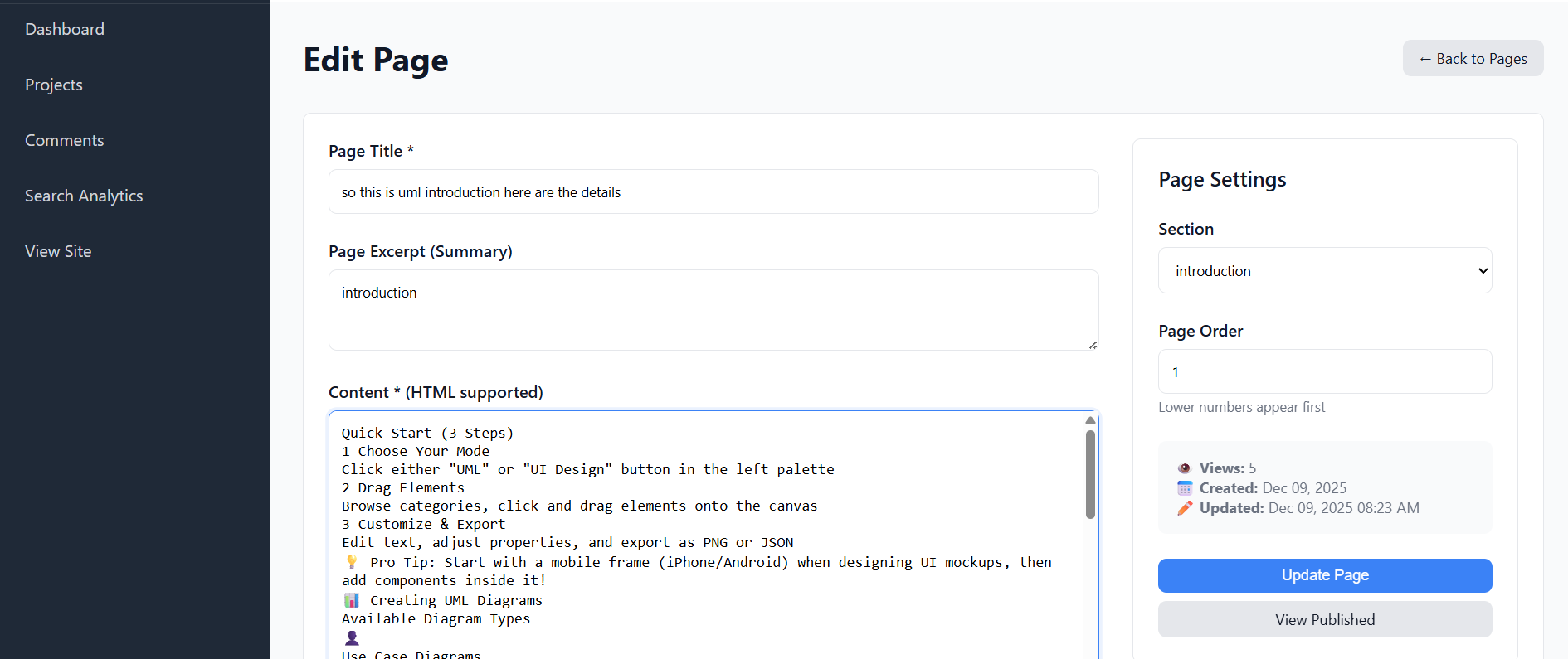 Registration Page Screenshot